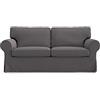 MASTERS OF COVERS Fodera per Divano IKEA Ektorp 2 Posti, Cotone, 179x88x88cm (Dunkel Grau)