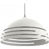 L+ lampadario a sospensione, in metallo, forma cupola, diametro 40cm, made in Italy, bianco opaco [Classe di efficienza energetica A++]