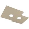 Top Light PLATE PLAFONIERA 2 LAMPADE LED MODERNA DESIGN SAGOMATO METALLO SABBIA 1129/PL2 R-SA
