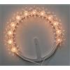 Fatma CORONCINA LUMINOSA DECORATIVA CON 12 LAMPADINE DIAMETRO 20 CM A PISELLINI CON CAVO E SPINA 220V