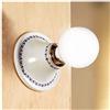 Illuminazione d'epoca Applique lampada da parete in ceramica rustica country retrò - Ø cm.15 - Marrone