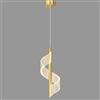 Mengjay Lampada a Sospensione a LED per Camera da Letto Comodini Soffitto Cucina Sala da Pranzo,Moderno Lampadario Da Soffitto,Lampadario da Tavolo da Pranzo,Luce Dimmerabile (Oro (testa singola))