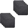 MorNon Set di 8 cuscini per sedia, quadrati in feltro, 35 x 35 cm, per panca, con inserti antiscivolo per tutti i tipi di sedie, per interni ed esterni (nero)