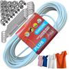 parpyon® Filo per stendere il bucato da esterno 100MT d.4,5mm Resistente filo stendibiancheria per esterno Made in Italy Cavetto in Acciaio rivestito (Filo Plus + Kit, 100MT)