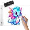 Crafts&Co Crafts & Co® Tavoletta Luminosa A4 | Lavagna Luminosa A4 Ultra Sottile per Disegnare | Tavola Illuminata LED Dimmerabile con Cabo USB | Light Pad per Disegno, Diamond Painting, Tattoo | Bianca