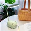Yinhamnl Yinhammnl Lampada da scrivania a LED, mini luce notturna a forma di gatto, luce da lettura portatile ricaricabile tramite USB, pieghevole, per camera da letto, comodino, studio (verde)