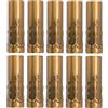 Cyrank Manicotto Base Lampada a Candela per Lampadario, 10 Pezzi Copri Presa a Forma di Candela in Ferro Galvanico Manicotti Antigoccia Alti 3 Pollici(Bronzo Oro)