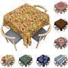 Odot Tovaglia Quadrata Antimacchia, Tovaglie da Tavola in Poliestere Boho Mandala 3D per Salotto Tavolino da caffè Pranzo Cucina Giardino Decorazione (Stile Paisley,120x120cm)