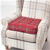 Homescapes, cuscino ortopedico Black Watch, spesso, dotato di maniglia, rivestimento di cotone e imbottitura in poliestere al 100 %, con motivo scozzese Rot