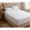 Tata Home Topper Singolo Aloe Vera con Elastici Coprimaterasso Trapuntato Imbottito Correttore Materasso Morbido Anallergico Traspirante Misura 90x200 cm