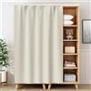 NEPHRA Tende Scorrevoli per Armadi con Binario, Tendina Sottolavello Autoadesivo, Tende per Scaffali Senza Fori in Flanella per Cucina, Armadio, Camera, Soggiorno, Bagno (L × A)(Light beige,70 x 60 cm)