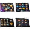 CEVAN Tovaglietta Colazione Personalizzata Tovagliette Natalizie Pianeta Set di 4, Sottopiatto Centrino Quadrate Ristorante, caffè, Picnic All'Aperto, 32x42cm