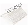 Mainetti Appendini per Abiti Bretellati, Maglieria, Grucce in Plastica, Sottili, Salvaspazio, con Notches, per Lingerie, Costumi da Bagno, Set di 10 pezzi, Bianco Lucido con Gancio Nero, 38cm