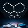 Vllentin LED Nidos d'Ape,Luci Esagonali LED Garage,Design A Risparmio Energetico,Antipolvere E Impermeabile,per Salone Auto Autolavaggio Officina Magazzino Seminterrato Esposizione