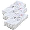 DESIDERI Set da 6 Tovaglioli in Cotone Disponibili in più Colori, Set Tovaglioli Stoffa Lavabili Quadrati Tinta Unita (Bianco)