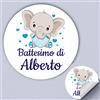 Mr Pubblicità 100 Tag Adesivi personalizzati per nascita, battesimo, compleanno, PERSONALIZZALO QUI nome, frase, data, etichette adesive per inviti, scatolini, sacchetti, bomboniere, regalini