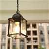 ChaoZan Lampade a sospensione Esterno Impermeabile Nero E27 Lampadario Metallo Rustica Antico Retrò Alluminio Plafoniera per Camera da letto Ristorante Corridoio Balcone Portico Gazebo Cortile
