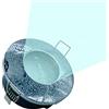 Partenopeautensili® Faretto con portalampada attacco GU10 Led impermeabile IP54 per bagno turco cromoterapia ad incasso (SILVER, LUCE FREDDA 6500K)