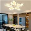Arcadia Plafoniera Led Soffitto Moderna con Luce Calda e Fredda Dimmerabile, Telecomando e App per Cellulare - Lampadario Camera da Letto, Soggiorno, Cucina, Cameretta e Salotto - 4600LM 62W 55Cm
