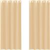 vidaXL Tende in Voile con Occhielli 2 pz Sabbia, Tenda a Rete, Tenda Trasparente, Voile per Finestra, Trattamento Finestra, Tenda Pura Voile