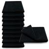 ARLI Set di 10 asciugamani da 50 x 90 cm, 100% cotone, in spugna di alta qualità, design classico, con gancio per appendere gli asciugamani, colore nero