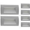 ledscom.de 6 LED da incasso a parete ZIBAL, downlight per esterni, IP65, grigio opaco, 140 x 70 mm, 3,3 W, 209lm, bianco caldo