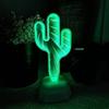 xiao Luce notturna a specchio 3D, Infinity Mirror Tunnel Light, Luce notturna a LED Specchio Luce a specchio 3D Tunnel Specchio Luce a specchio (Cactus 2color)