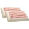 EVERGREENWEB MATERASSI & BEDS Evergreenweb - Coppia Cuscini Memory Foam 40x70 alti 12 cm, Modello Saponetta AIR MASSAGE Doppia Fodera Silver Antiacaro e Cotone NATURALE Lavabili, Guanciali Letto ideali per CERVICALE Termosensibili