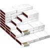FCQWMTSD 100 scatole vuote per fiammiferi (senza fiammiferi) 5,72 x 3,61 x 1,5 cm Scatole per fiammiferi bianche in bianco, contenitori di stoccaggio fai-da-te con doppio lato per matrimoni, baby shower