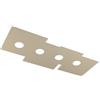 Top Light PLATE PLAFONIERA 4 LUCI LED DESIGN MODERNO METALLO COLORE SABBIA 1129/PL4 R-SA