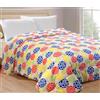 Tata Home Trapunta Invernale Piazza Mezza Imbottita in Morbida Microfibra Piumone Letto Trapuntato Caldo e Soffice Autunno Inverno Traspirante Anallergico Dis.13 Bolle Multicolor