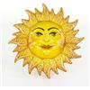 Ceramiche Azzaro & Romano Caltagirone Sole siciliano da appendere diam. cm 21, fatto a mano Made in Italy (sole4)