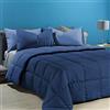 Caleffi 1000879 Microfibra Modern Trapunta per Piazza e Mezza Letto, Blu (18635)