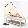 Tutto per l'Estetica Lampada Extension Ciglia Professionale con Supporto Smartphone, Lampada Mezza Luna Estetica a LED, Regolabile per Estetista, con Piantana da Terra | Lashmaker per Trattamenti Viso, Corpo e Tattoo