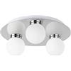 rabalux Bagno luce Becca metallo/vetro cromato/bianco Ø30cm IP44
