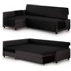 Milica Copridivano trapuntato compatibile con divano angolare letto Friheten di IKEA | Adatto a chaise longue destra o sinistra | Ideale per bambini e animali | Colore: nero