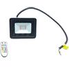 F BRIGHT Proiettore LED RGB IP65 con telecomando (luminio, 20 W)