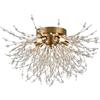 EFPD Lampadario fuochi d'artificio, lampadario in cristallo G9, utilizzato per l'illuminazione di camera da letto, sala da pranzo, soggiorno e isola cucina (Dorata Plafoniera 5T)