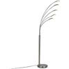 Qazqa sixties - LED Dimmerabile Lampada da terra dimmer incluso Design - 5 luce - L 800 mm - Acciaio - Design - Soggiorno I Camera da letto
