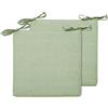 BESTORI Set 2 Cuscini Sedia da Cucina 40 x 40 cm Comoda e Spessa Cuscini Coprisedia da Cucina Lavabili Sfoderabile con Cerniera per Soggiorno, Camera da Letto Verde 1