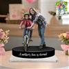 DUOYUN Figurine personalizzate in acrilico con motivi a fumetti per la famiglia, decorazioni da scrivania, sculture 2D su misura, figurine personalizzate di te stesso realizzate da foto
