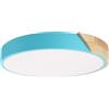 Alpinaluz Plafoniera LED blu con legno e metallo, 24 W, CCT regolazione della temperatura della luce (3000 K/4000 K/6000 K), Ø 40 cm, design moderno nordico, per soggiorno, camera da letto e ufficio