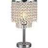 LNINNERY Lampada da tavolo in cristallo, lampada da scrivania a LED, per soggiorno, comodino, comò, decorazione da tavolo per camera da letto, camera o come regalo di nozze