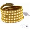 FOLGEMIR Striscia LED 6 metro Bianco Caldo, 220V 230V strip, 5050 SMD 60 LEDs/m, impermeabile IP65, retroilluminazione luminosa