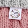 miguha Etichetta da Cucire Personalizzata, Piega, Etichette Personalizzate for Abbigliamento - Etichette con Nome in Tessuto, Logo O Testo, Nastro di Cotone con Design Personalizzato