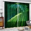 Odot Tende Soggiorno Semi Trasparenti,Motivo Foglia 3D Tenda Voile con Tasca per Asta 2 Pannelli Filtranti Finestra Moderna per Camera da Letto Cucina Balcone (Foglia di felce argentata,132x182cm)