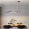 Lanekd Sospensione Sala da pranzo LED Dimmerabile 120 CM Apparecchi Moderno Spirale Design Lineare Sala da pranzo Lampada Altezza Regolabile Lampadario per Cucina Ufficio Soggiorno Sospensione Lampadario