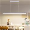 XIANHE Lampadario LED Dimmerabile-Sospensione a Linea Retta, Lampada a Sospensione Tavolo da Pranzo Cucina con Telecomando Altezza Regolabile Lampadari per Sala da Pranzo Ufficio Soggiorno (Bianco, L80cm)