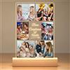 Jkolalin Regalo Donna Compleanno Personalizzato, Cornice con Foto Personalizzata, Lampada Personalizzata con Foto, Quadro Personalizzato, Idee Regalo Amica Sorella, Regali Personalizzati per Donna e Uomo