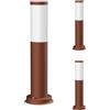 ledscom.de 3x PORU luce di bitta per esterni, IP44, 39cm, marrone, incl. lampada E27 max. 1020lm, bianco
